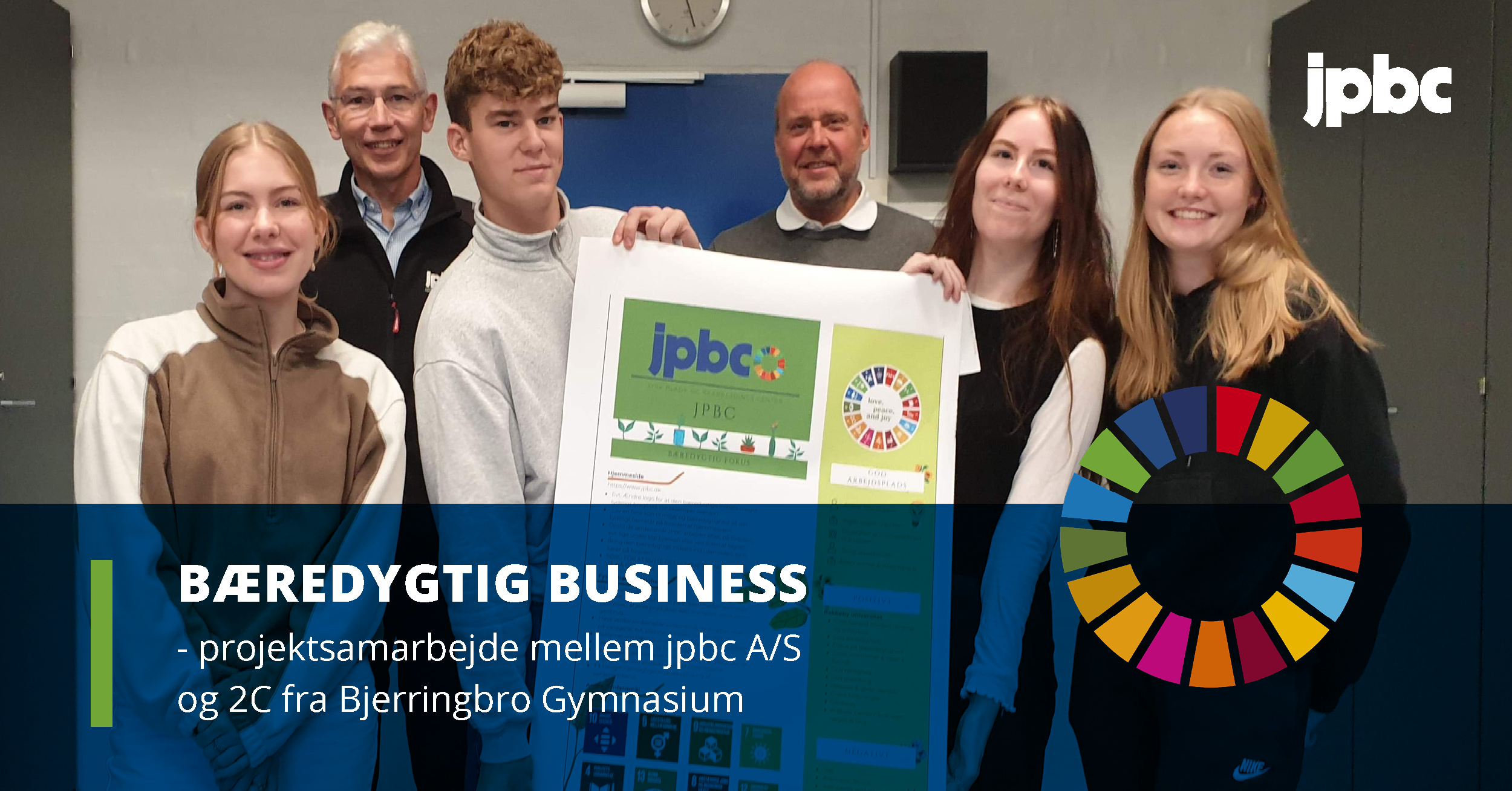 Bæredygtig Business - projektsamarbejde mellem JPBC A/S og 2C fra Bjerringbro Gymnasium